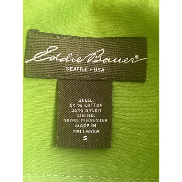 Womens Eddie Bauer Lined Green Rain Spring Summer Jacket Trench Coat Size Small - Picture 4 of 6